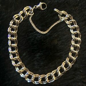 James Avery Heavy Double Link Curb Charm Bracelet